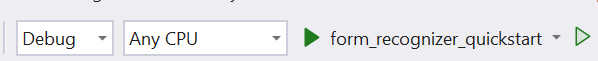 Screenshot of run your Visual Studio program button ___location.