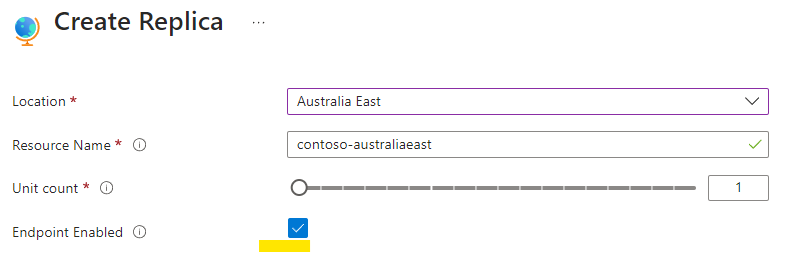 Replica Endpoint Setting Diagram of Azure Web PubSub replica endpoint setting.
