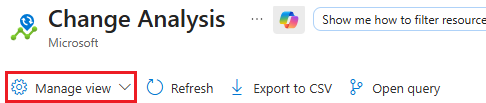 Screenshot of the drop-down for selecting the option for editing columns for the results.