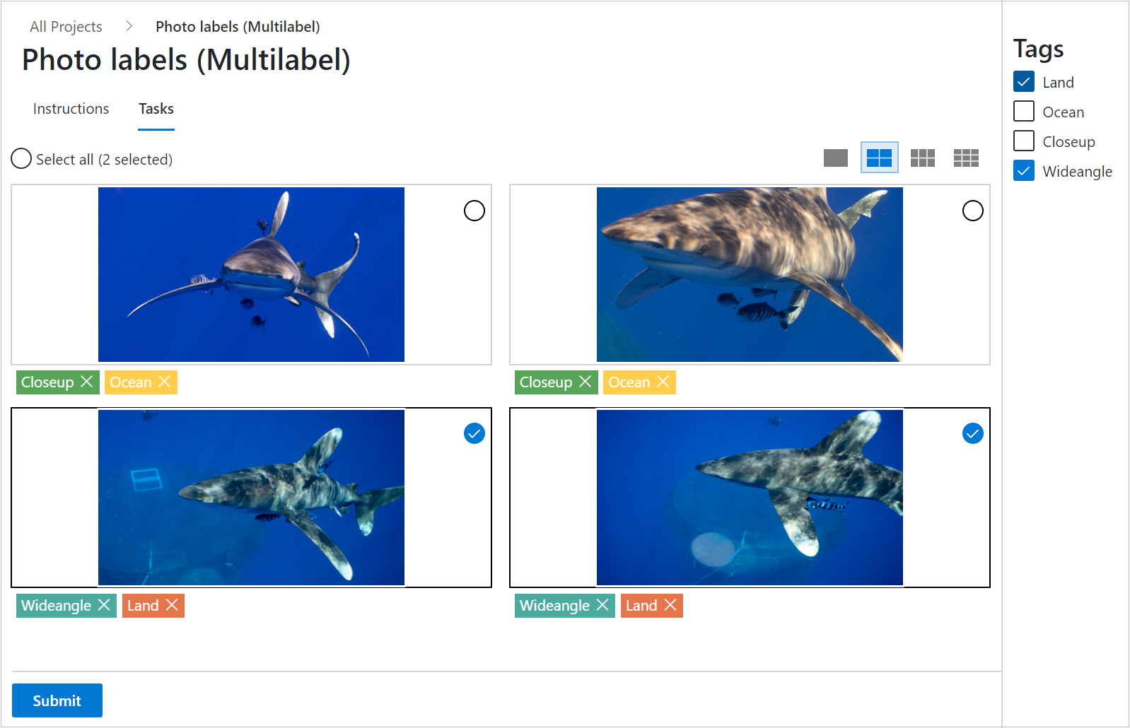 Screenshot showing clearance of tags from multiple selected images.