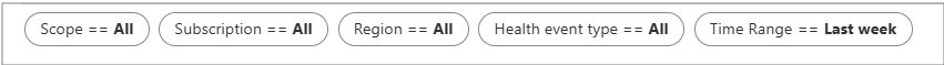 Screenshot of Service health sorting options.