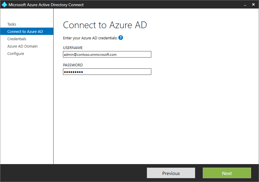 Screenshot that shows the "Additional tasks" pane for selecting "Add an additional Microsoft Entra ___domain".