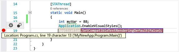 Vs_ide_gs_debug_breakpoint1 Visual Studio breakpoint