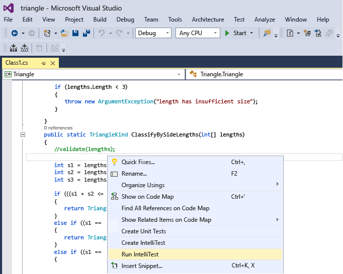 RunPEX Right-click in your method to generate unit tests
