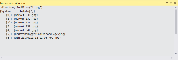 ImmediateWindow Screenshot showing how to open the Immediate window.