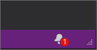 The notification icon in the Visual Studio IDE The notification icon in the Visual Studio IDE